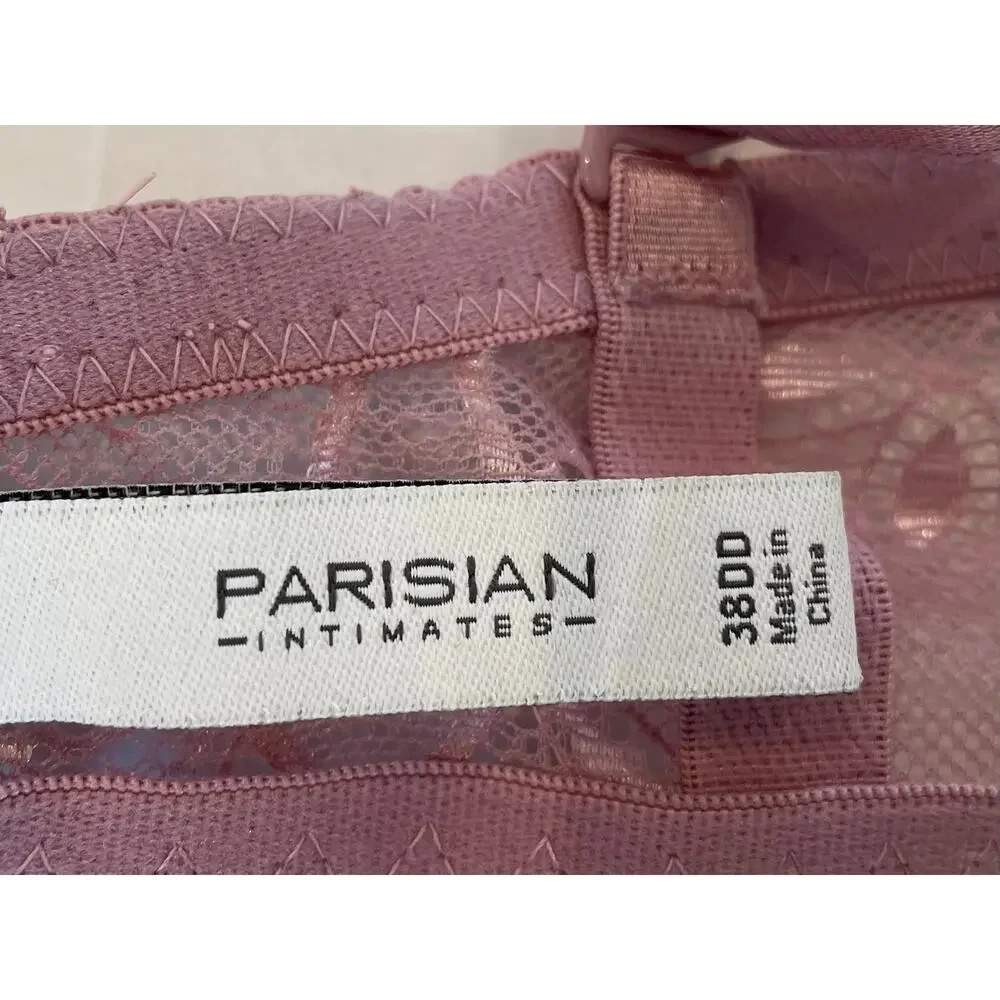 Parisian Intimates Lavender Lace Underwire Bra, Padded, Size 38DD